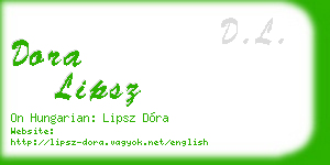 dora lipsz business card